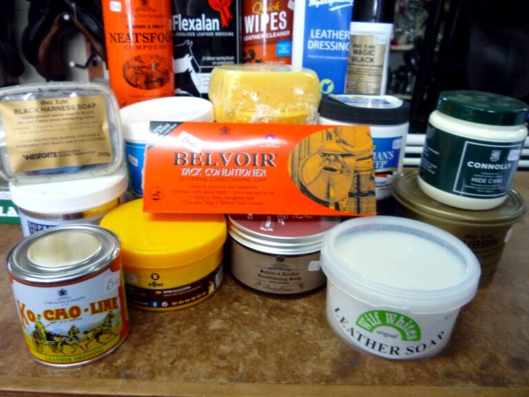 Leather care and tack cleaning products at The Newark Saddler